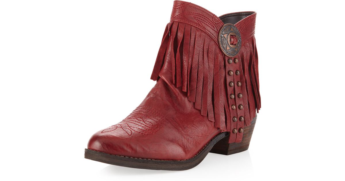 sam edelman sidney fringe ankle boot