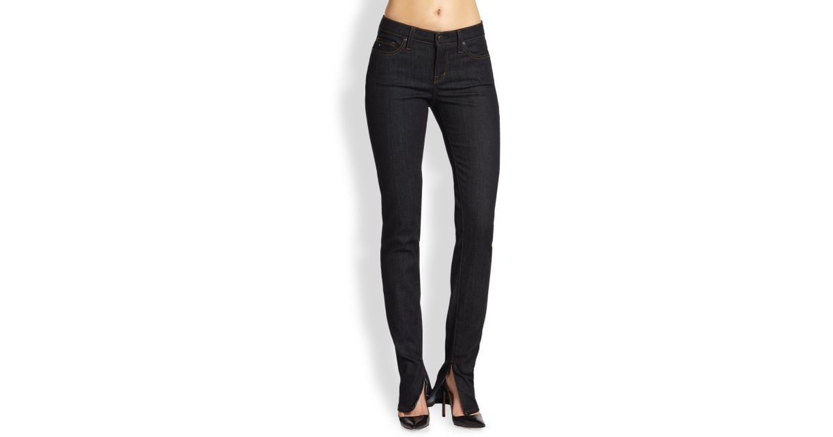 jeans with ankle slits
