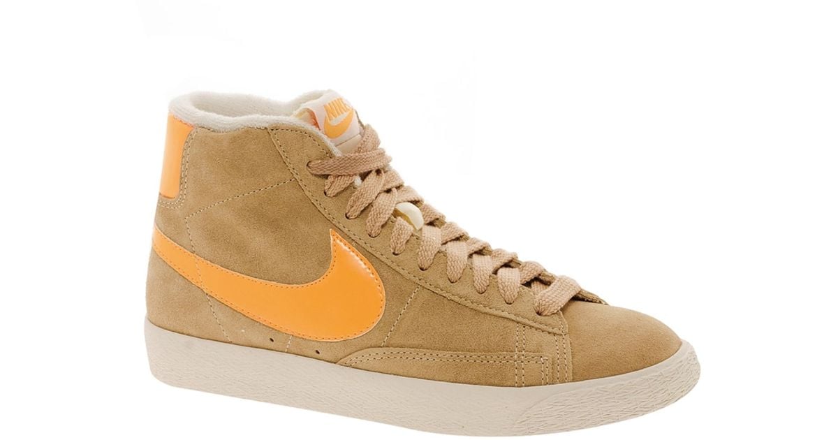 Nike Blazer Mid Tan High Top Trainers in Brown | Lyst