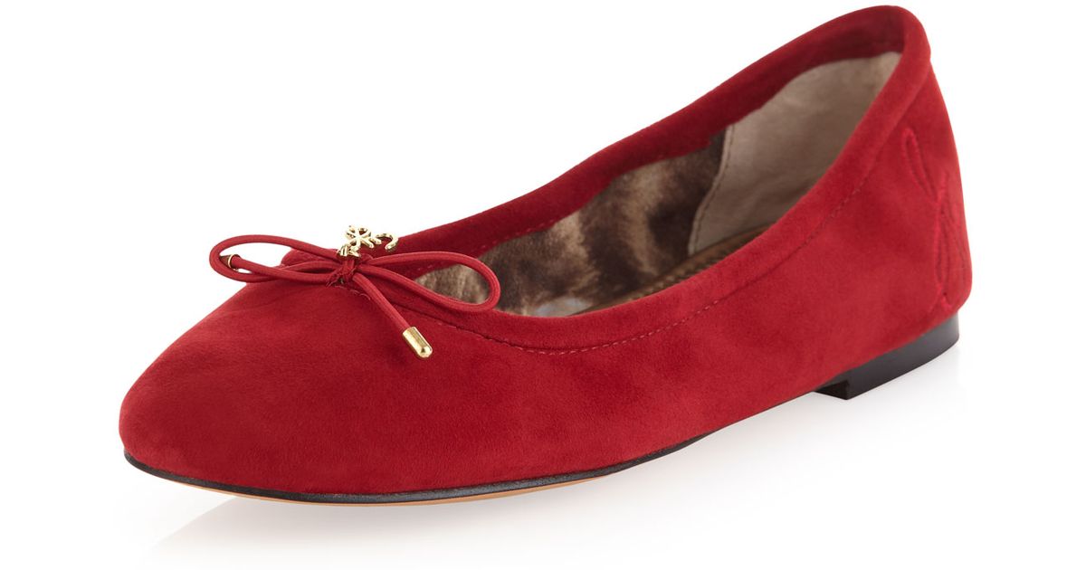 ruby red ballet flats