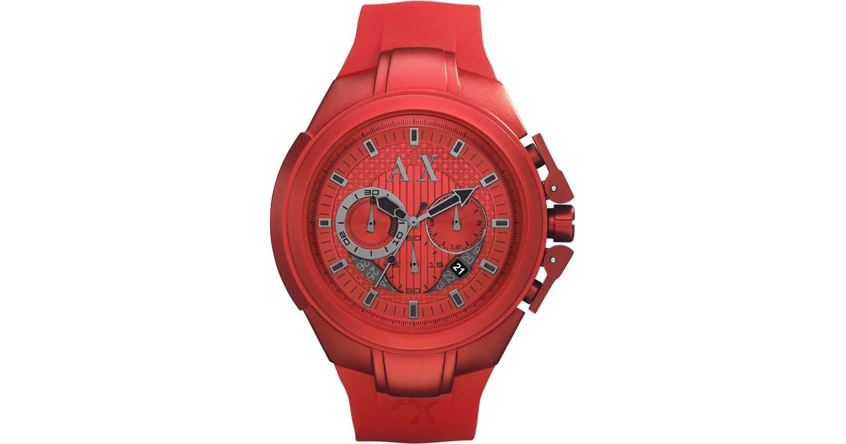 Armani exchange red watch