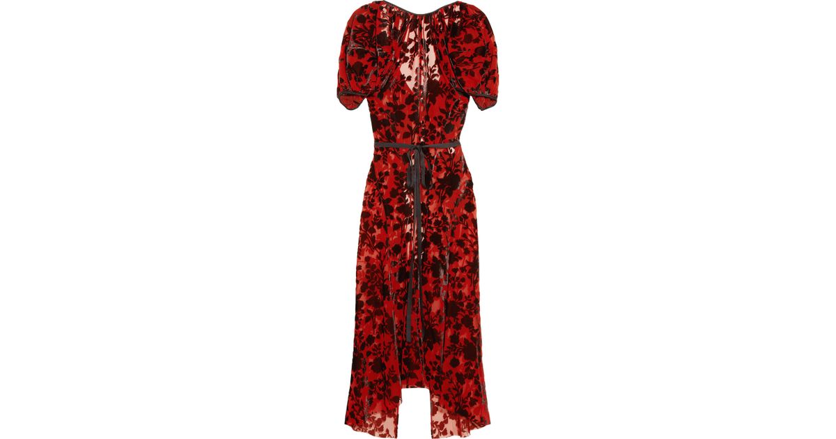 floral velvet jacquard dress