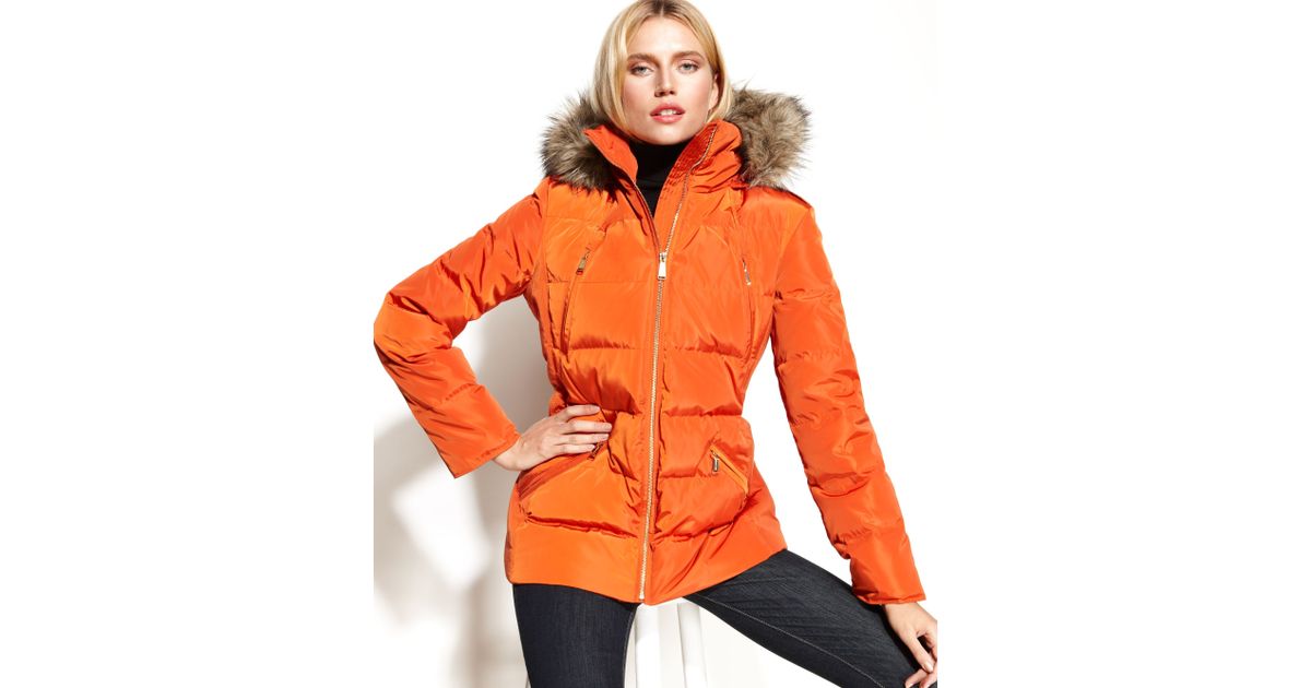 Michael Kors Hooded Quilted Puffer in 