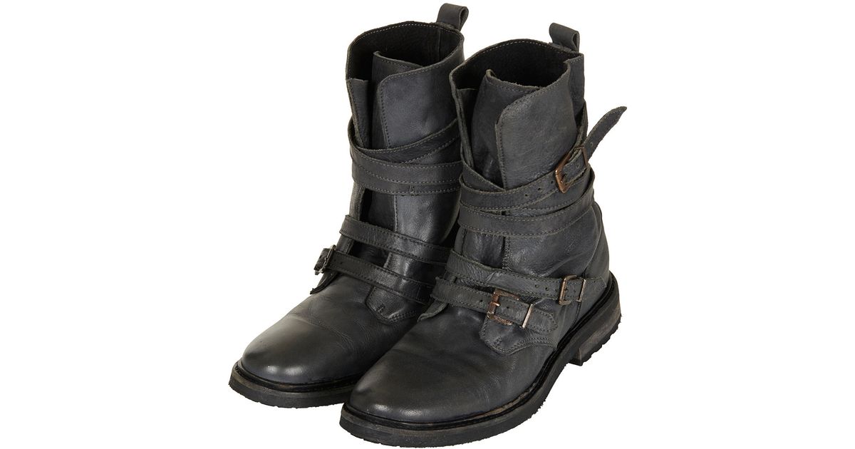 grey biker boots