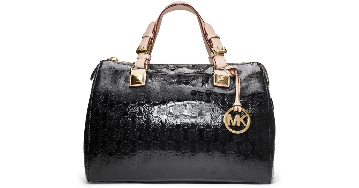 michael kors grayson metallic satchel