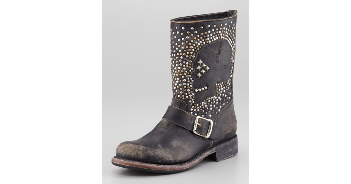frye skull boots
