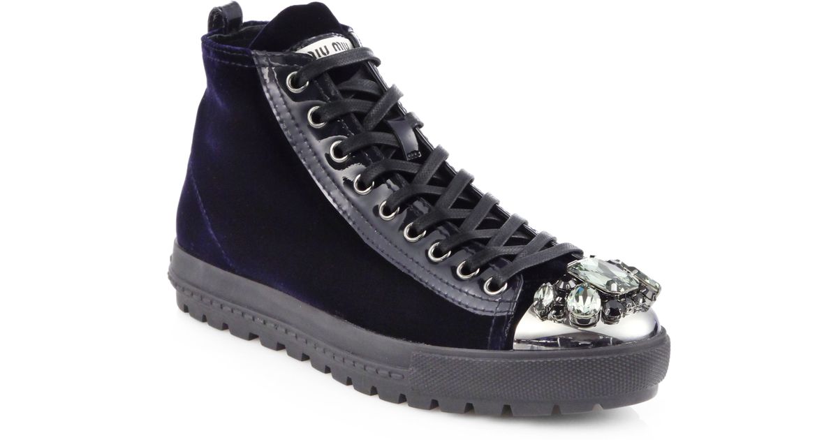 miu miu high top sneakers