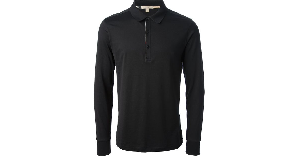 burberry black long sleeve shirt