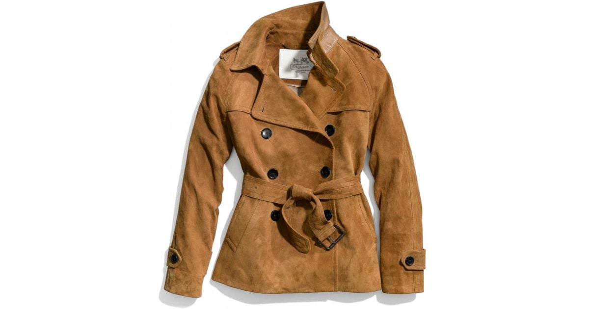 short camel trench coat