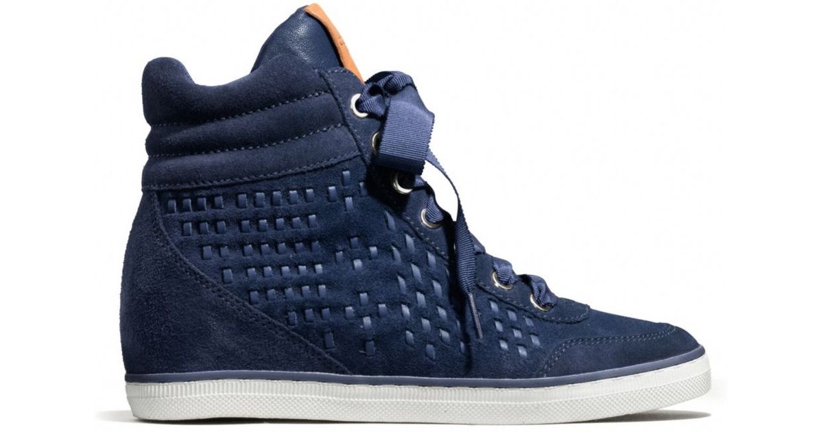 navy coach sneakers