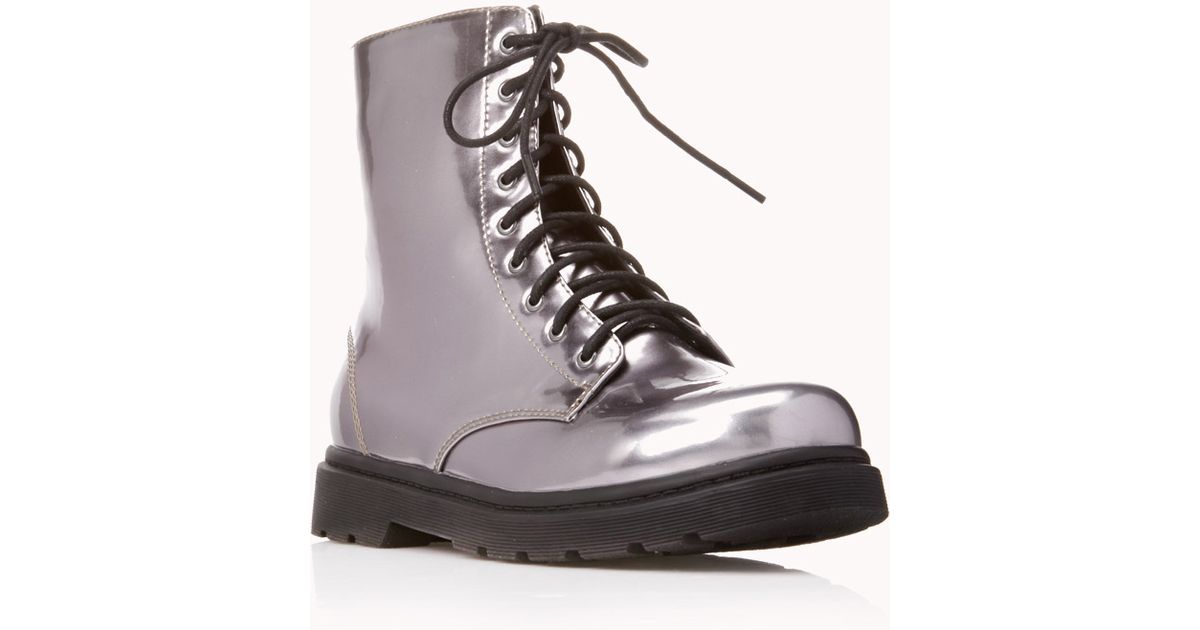 Forever 21 Sleek Combat Boots in 