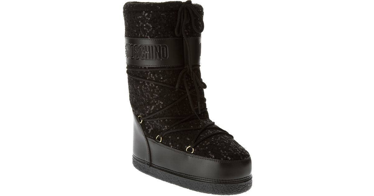 moschino sequin moon boots