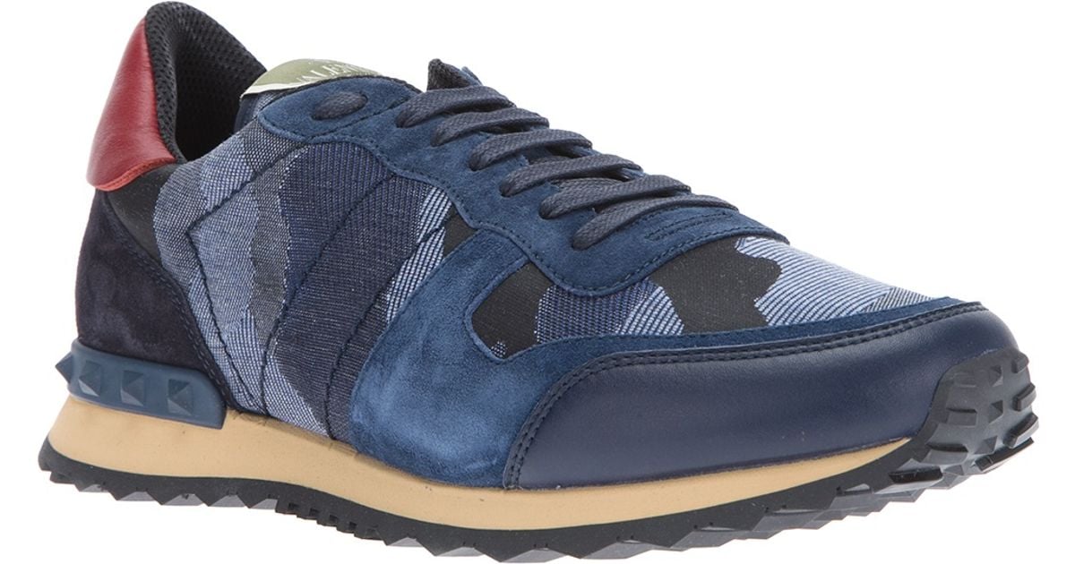 Valentino Camouflage Trainers in Blue 
