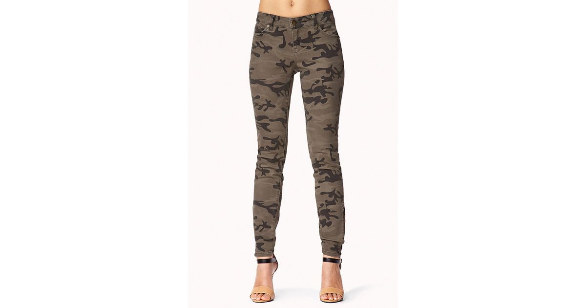 camo skinny jeans forever 21