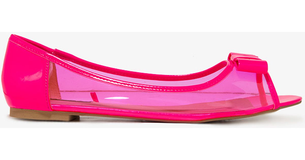 neon pink flats