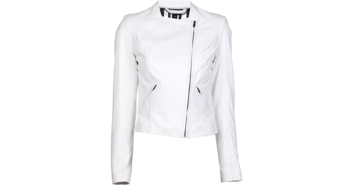 Lamarque White Asymmetrical Jacket Lyst