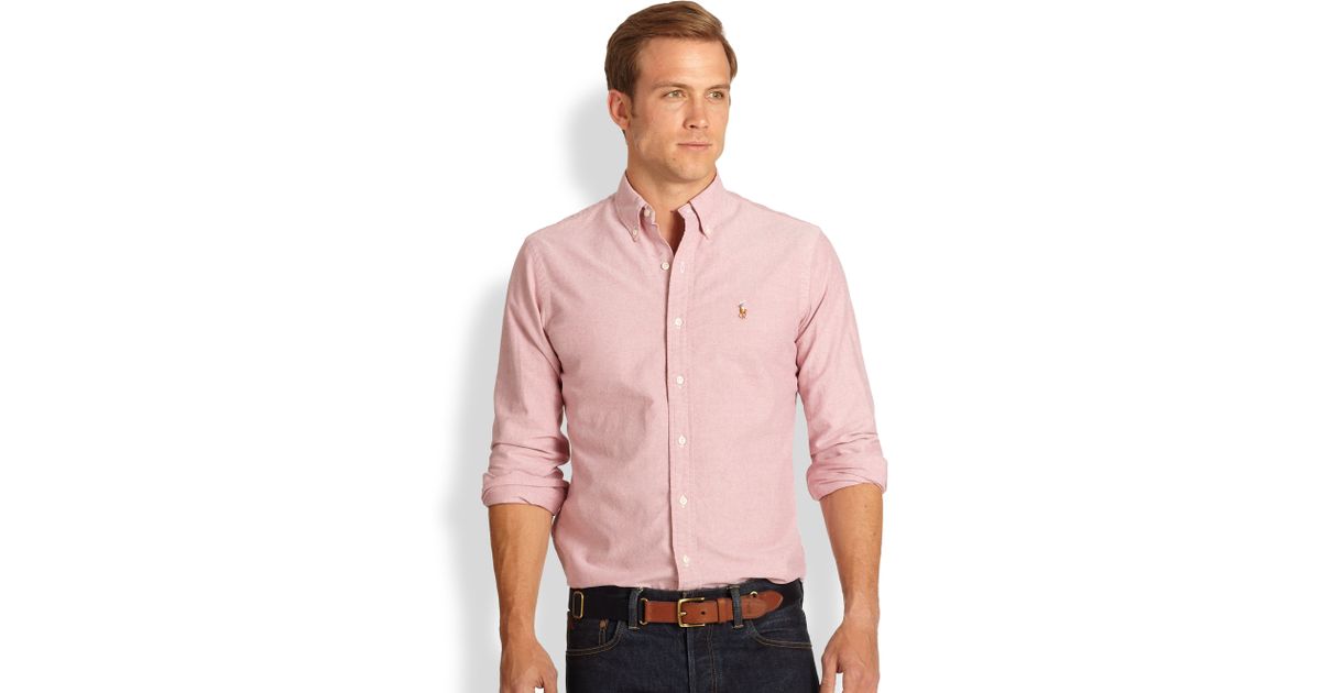 polo ralph lauren cotton oxford sport shirt