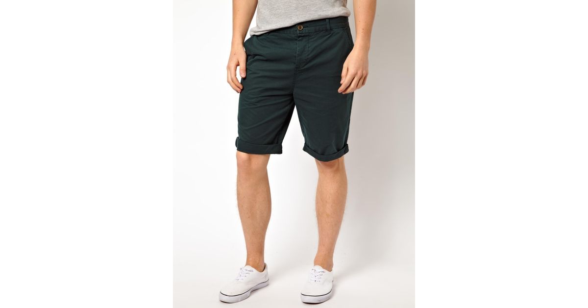 longer length chino shorts