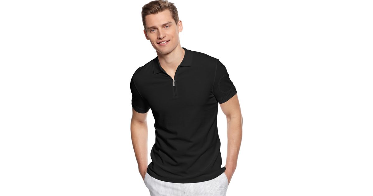 men's quarter zip short sleeve shirt