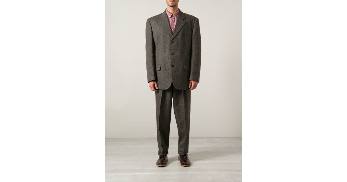 Comme des Garçons Three Button Oversize Suit in Brown for Men - Lyst