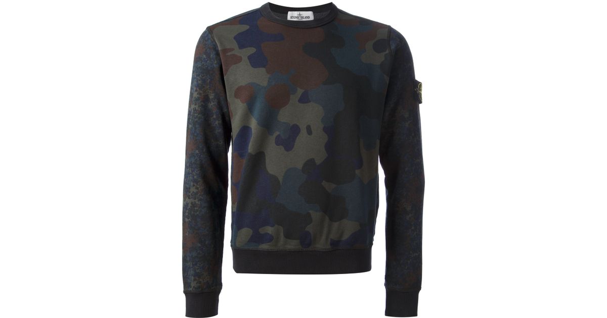 stone island camo jumper