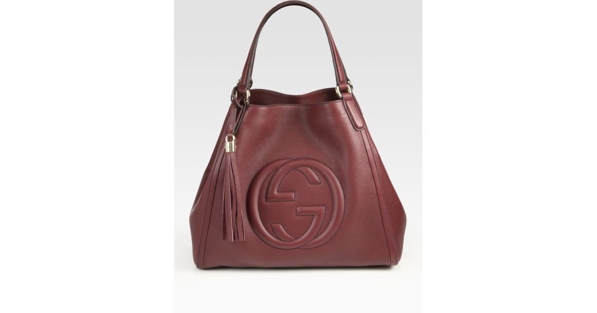 Gucci Soho Medium Shoulder Bag in Burgundy (Brown) - Lyst