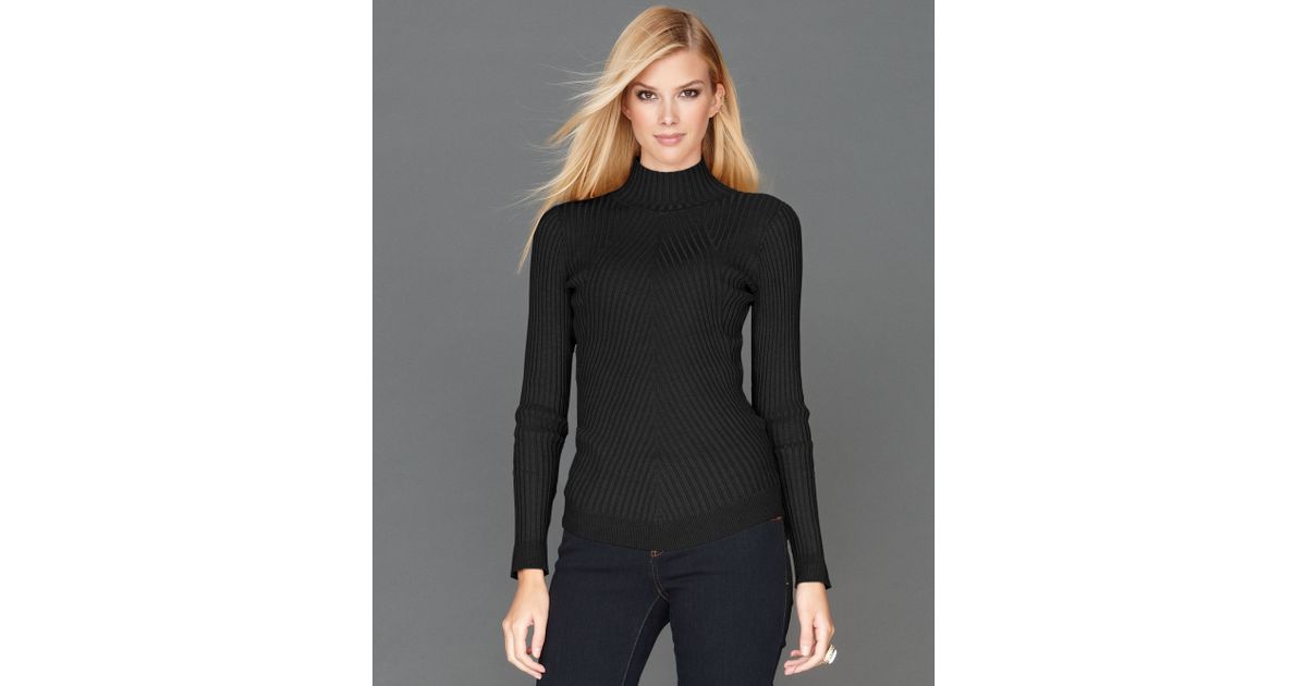 mock black turtleneck
