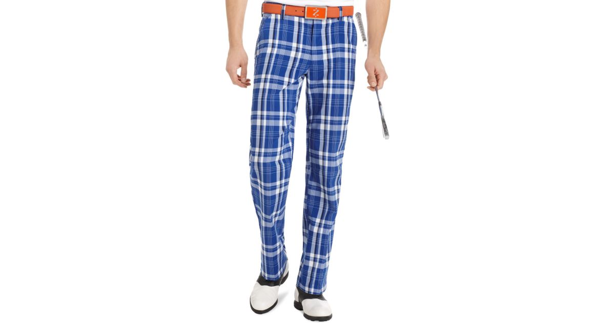 plaid pants golf