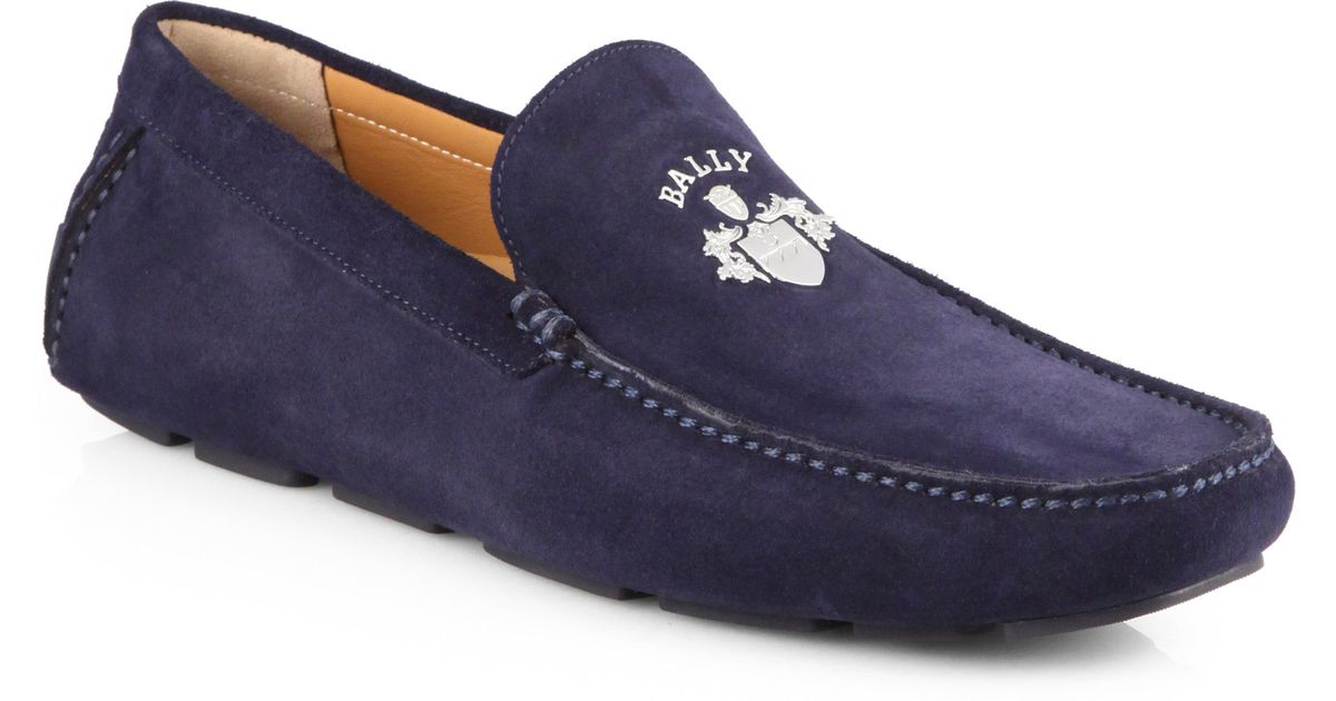 Bally Casual Suede Drivers in Blue Navy (Blue) for Men - Lyst