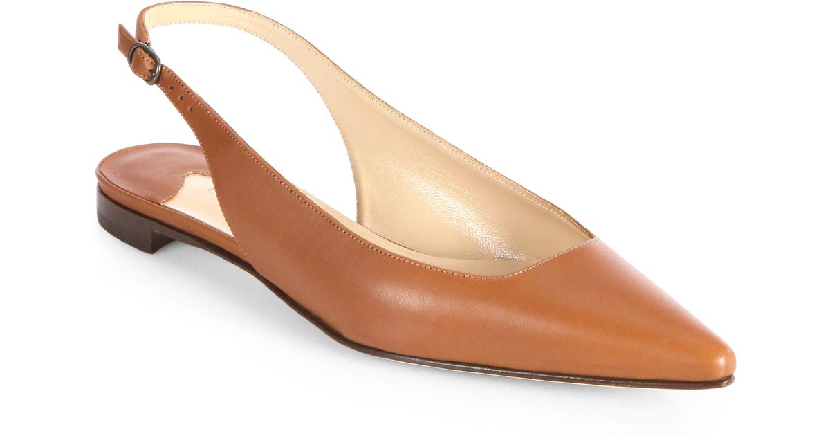 manolo blahnik leather flats