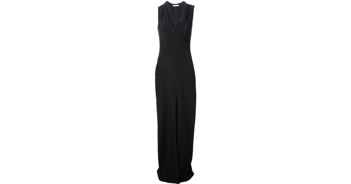 a sleeveless black givenchy gown
