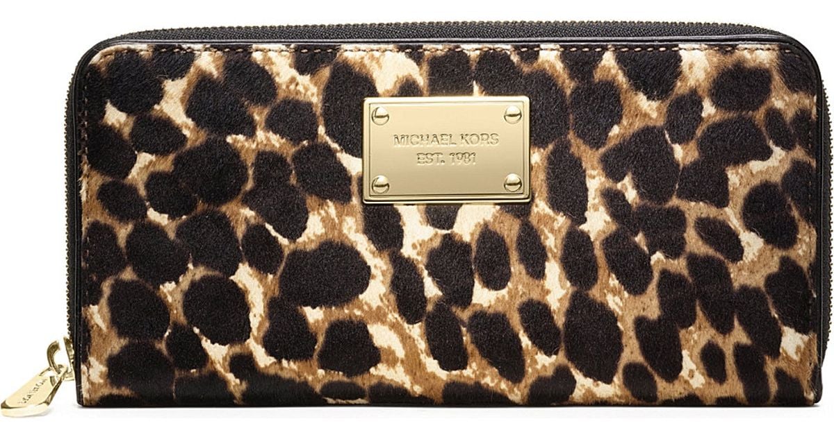 michael kors wallet leopard brown