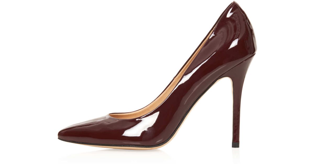 TOPSHOP Gwenda Patent Leather Courts in 