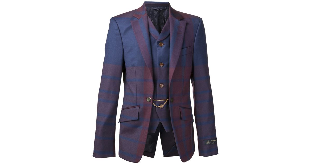 Vivienne Westwood Cable Chain Link Blazer in Blue for Men Lyst