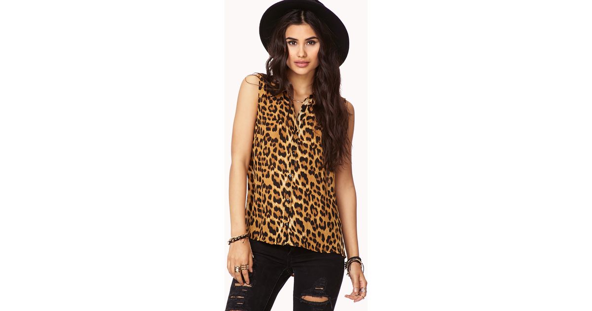 leopard print blouse forever 21