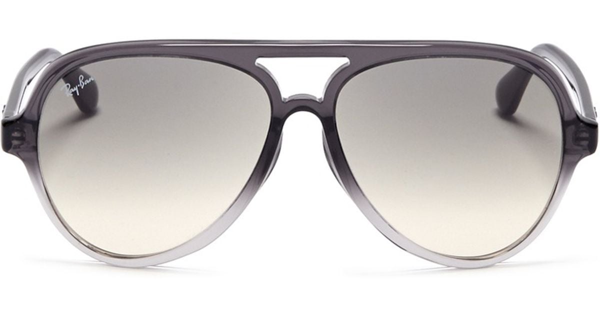 Ray Ban Graduated Plastic Aviator Sunglasses In Grey Gray For Men Lyst 