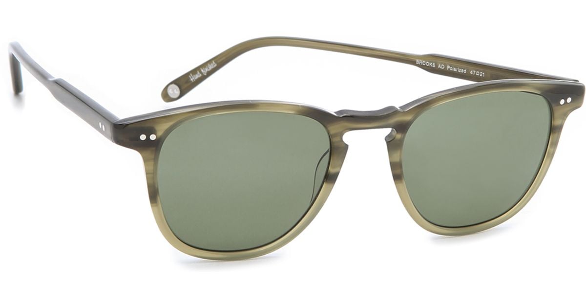 Garrett Leight Brooks Polarized Sunglass in Army (Brown) for Men Lyst