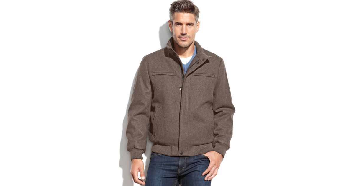 london fog wool bomber jacket