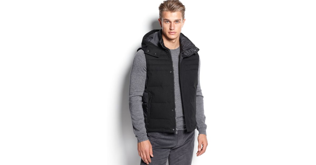 calvin klein black puffer vest