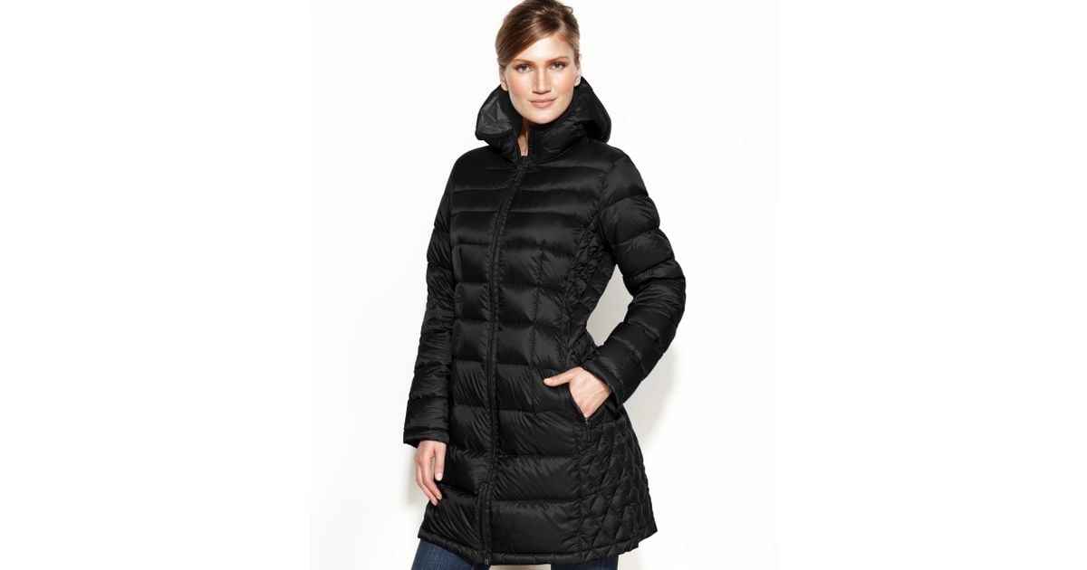 michael kors hooded quilted down packable puffer
