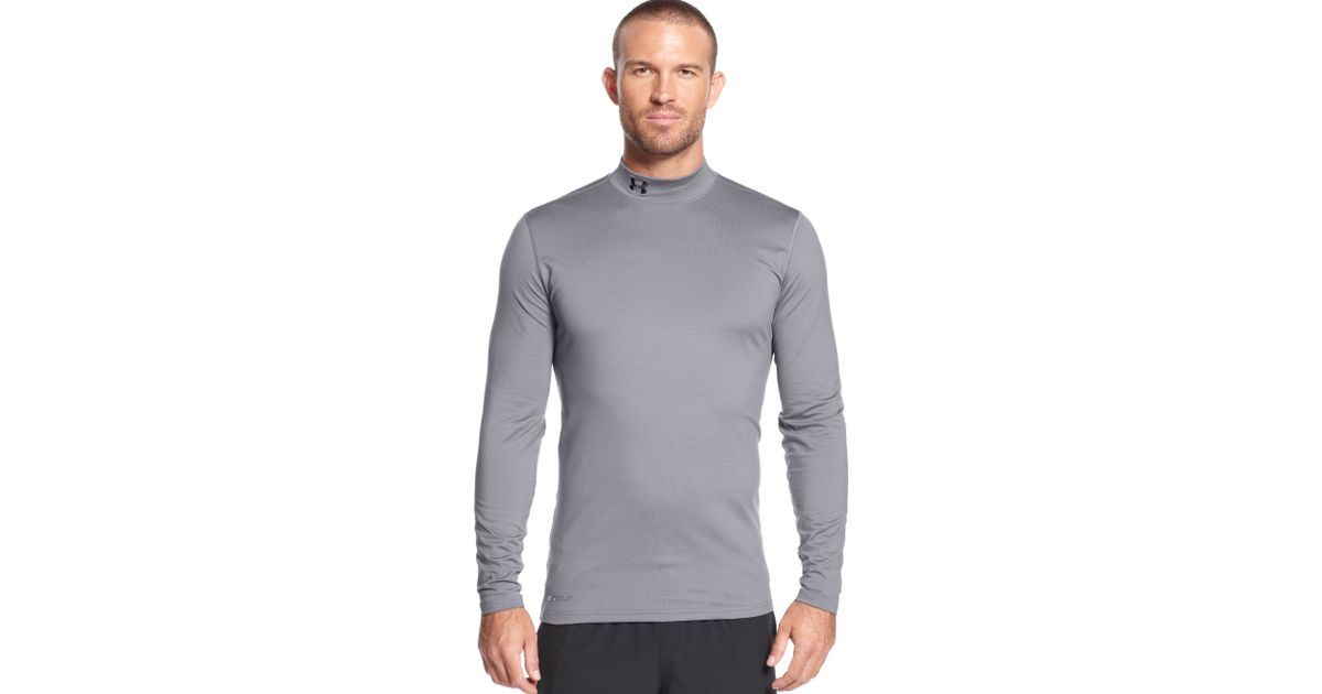 under armour men's coldgear fitted golf mock
