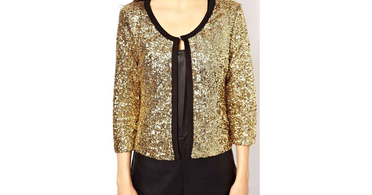 sparkly gold cardigan