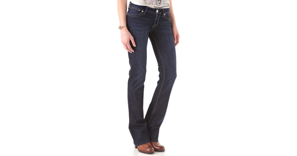 DL1961 Milano Boot Cut Jeans in Blue - Lyst