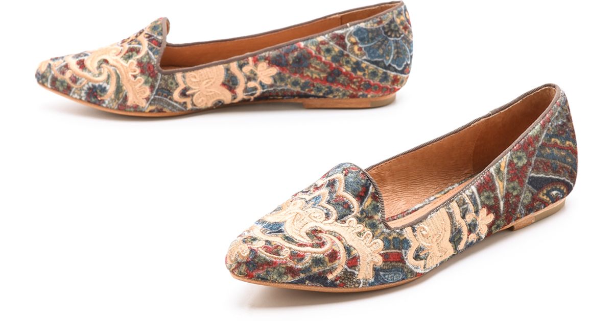 Joie Sabina Flat Loafers in Paisley/Gold (Natural) - Lyst