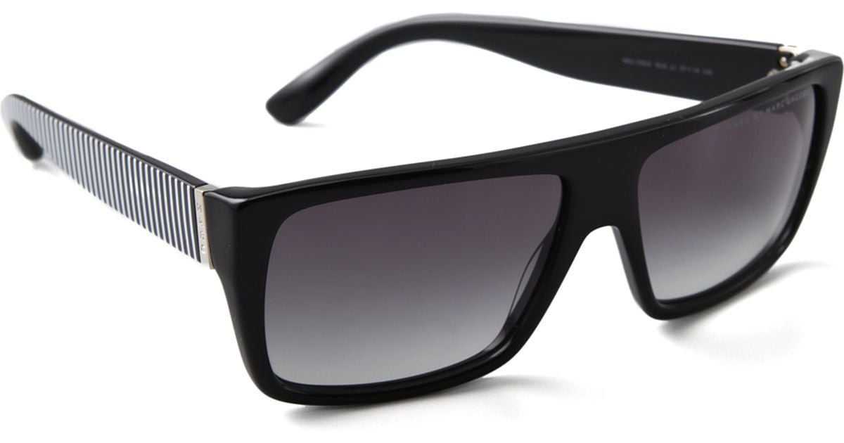 Marc By Marc Jacobs Side Stripe Sunglasses Blackblackwhite  display picture 1