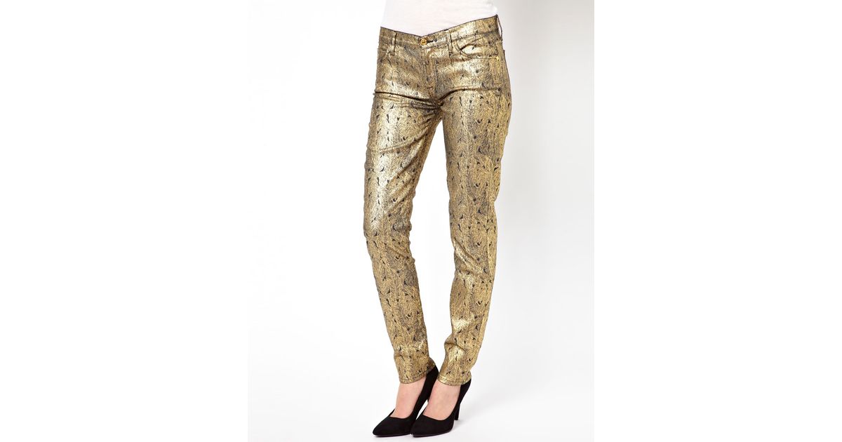 gold leaf jeans