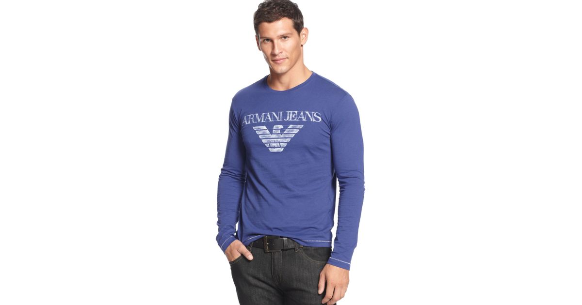 Armani Jeans Long Sleeve Big Eagle Logo 