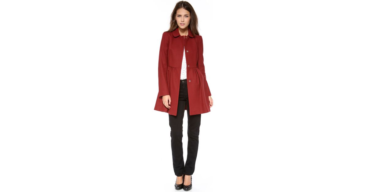 RED Valentino Bow Back Coat in Red - Lyst