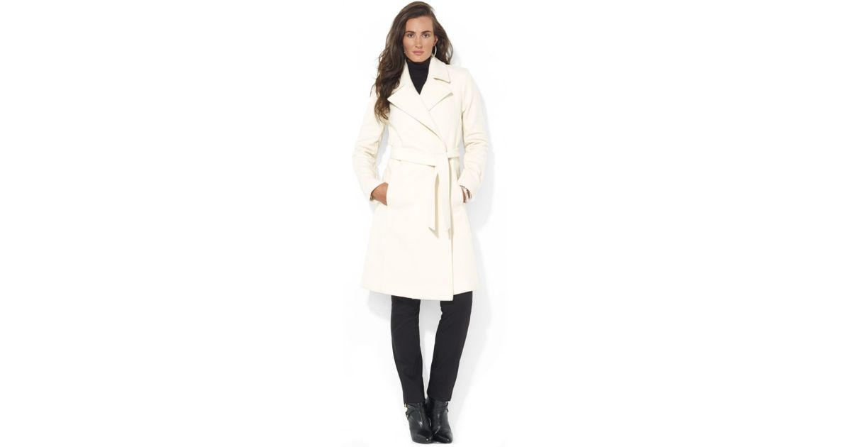 ralph lauren moda cream coat