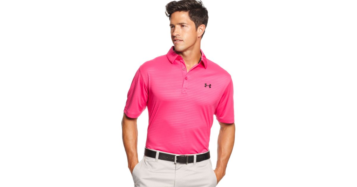 under armour pink polo shirt